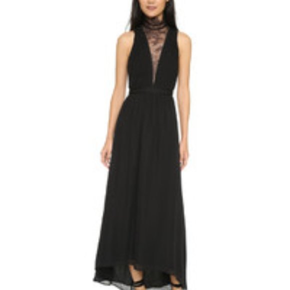 Alice + Olivia Elegant Black Lace Maxi Dress - Picture 3 of 5